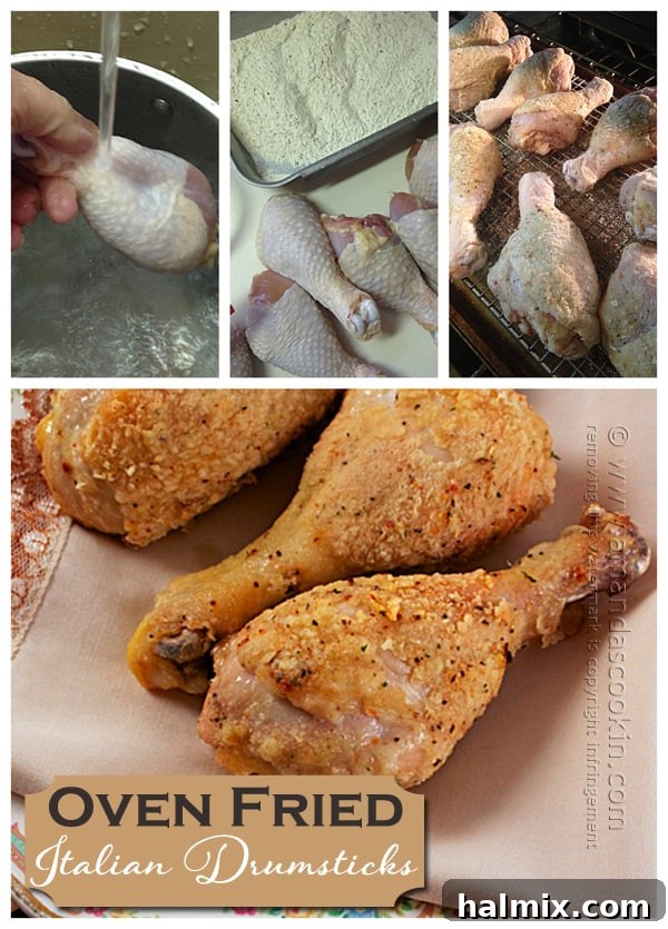 Crispy Baked Chicken Drumsticks 3 Raw chicken drumsticks submerged in a simple brine in a large pot.