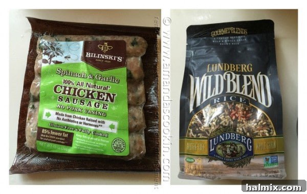 Individual serving of Sausage Mushroom & Wild Rice Soup in a rustic bowl, ready to be enjoyed.