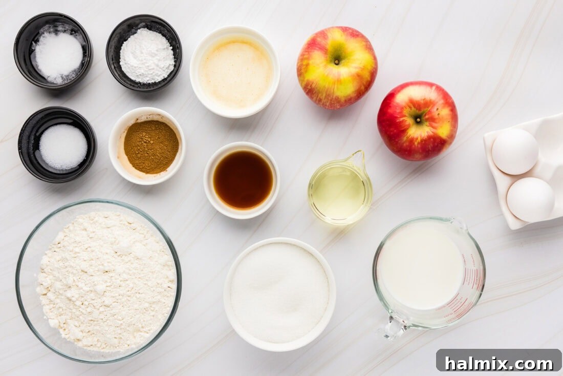 Ingredients for Apple Muffin batter