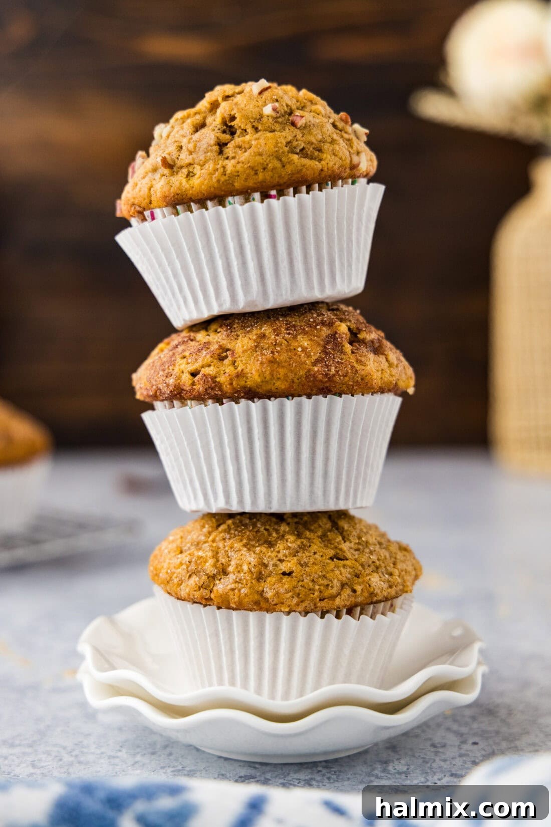 Beautifully baked Pumpkin Banana Muffins