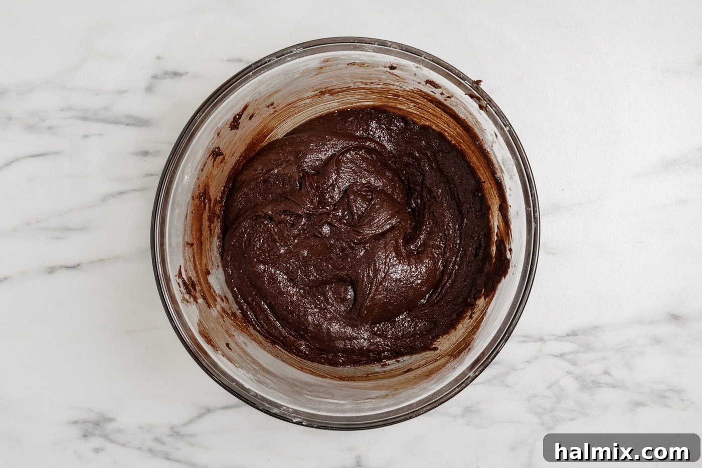 Spiced Pumpkin Swirl Brownies 9 brownie batter in a bowl