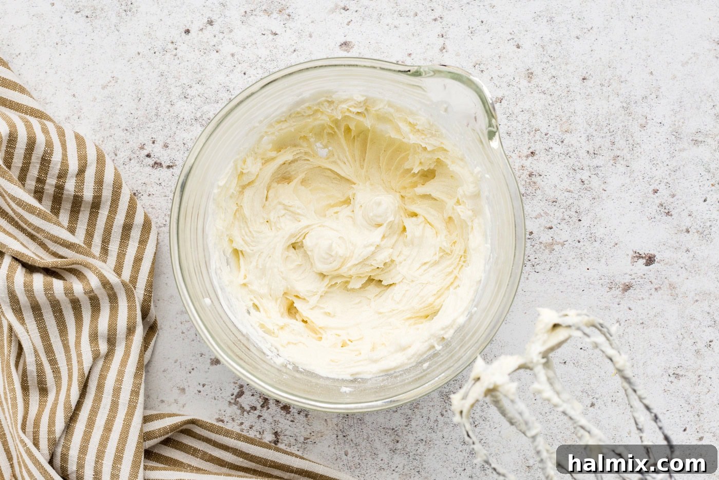 Sweet Braided Morning Pastry 9 cream cheese mixture in a bowl