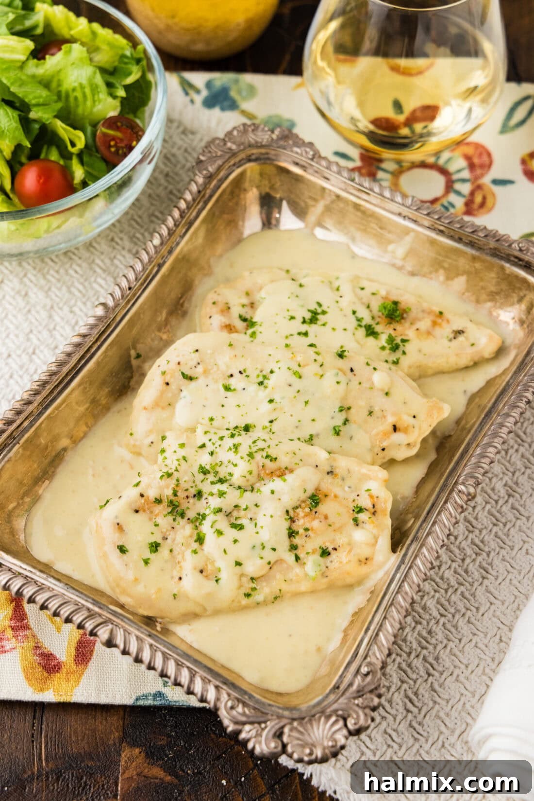 Platter of Garlic Parmesan Chicken