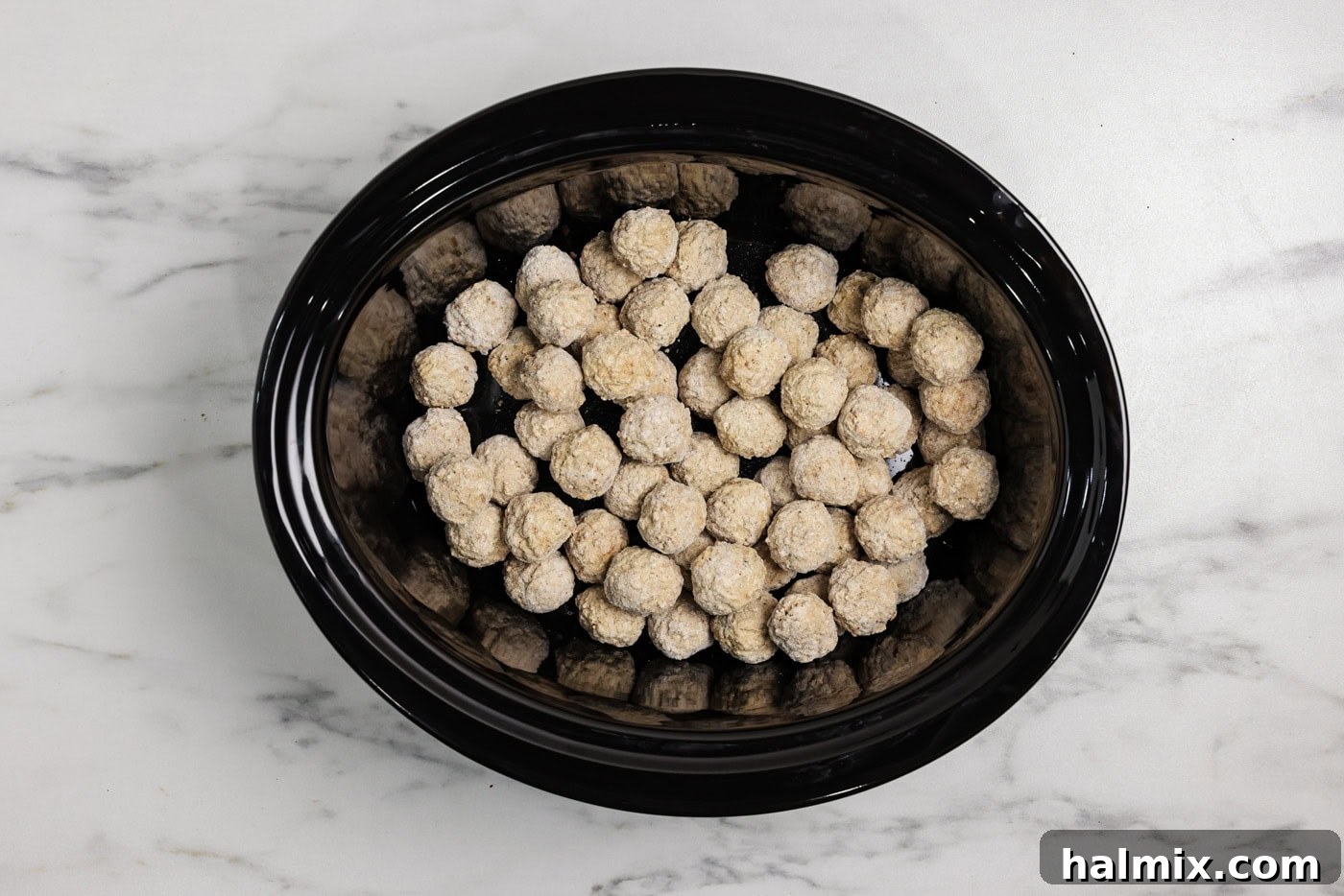 frozen meatballs in a crockpot
