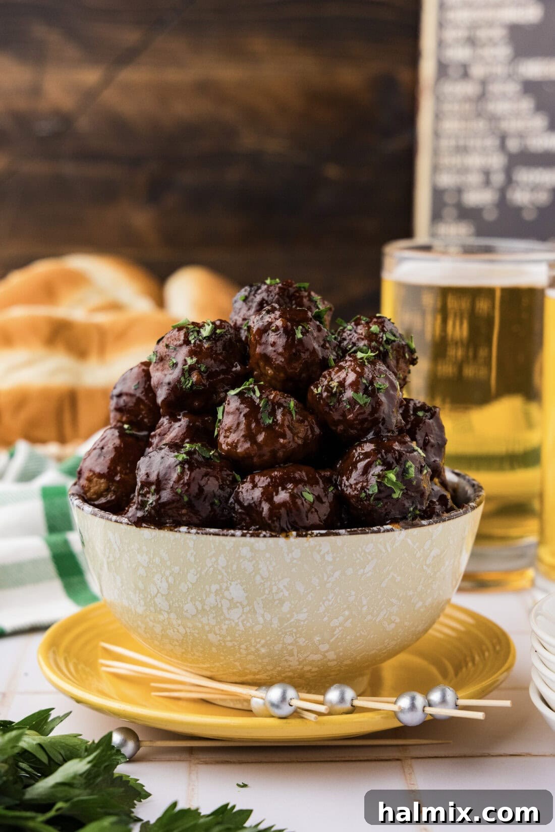 Bowl of BBQ Meatballs