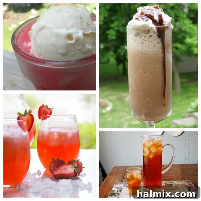 A collection of refreshing summer drinks designed to cool you down in the sweltering heat.