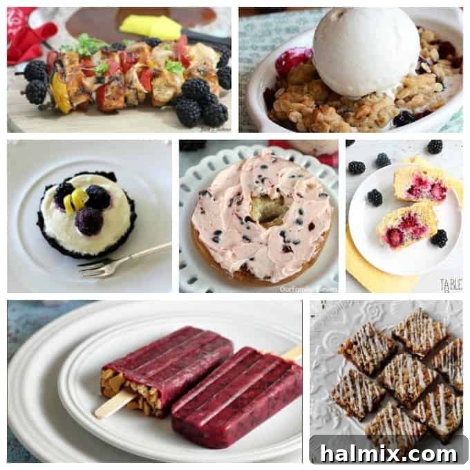 Photos of blackberry recipes.