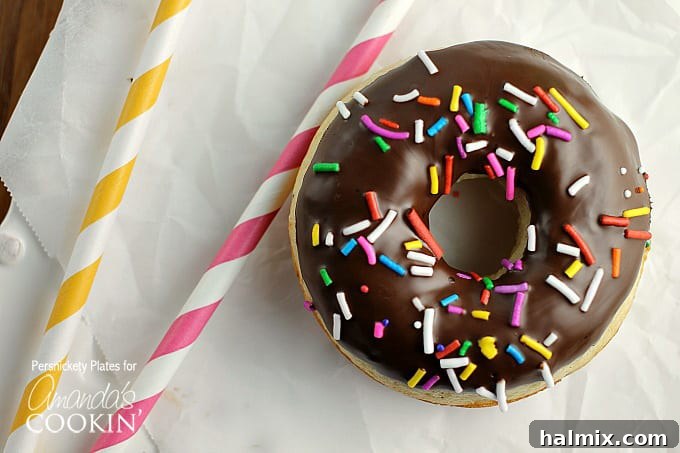 Homemade baked cake donuts with chocolate topping