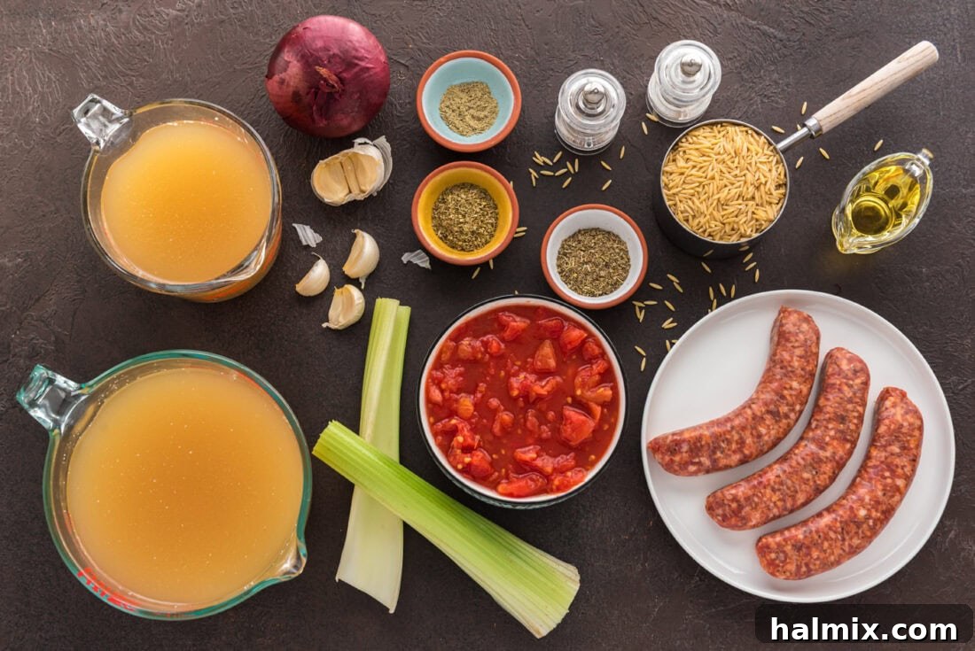 Savory Sausage Orzo Medley 4 Ingredients for Italian Sausage Tomato Orzo Soup