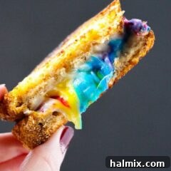 rainbow grilled cheese