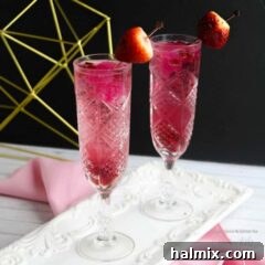 glass of pink cocktail