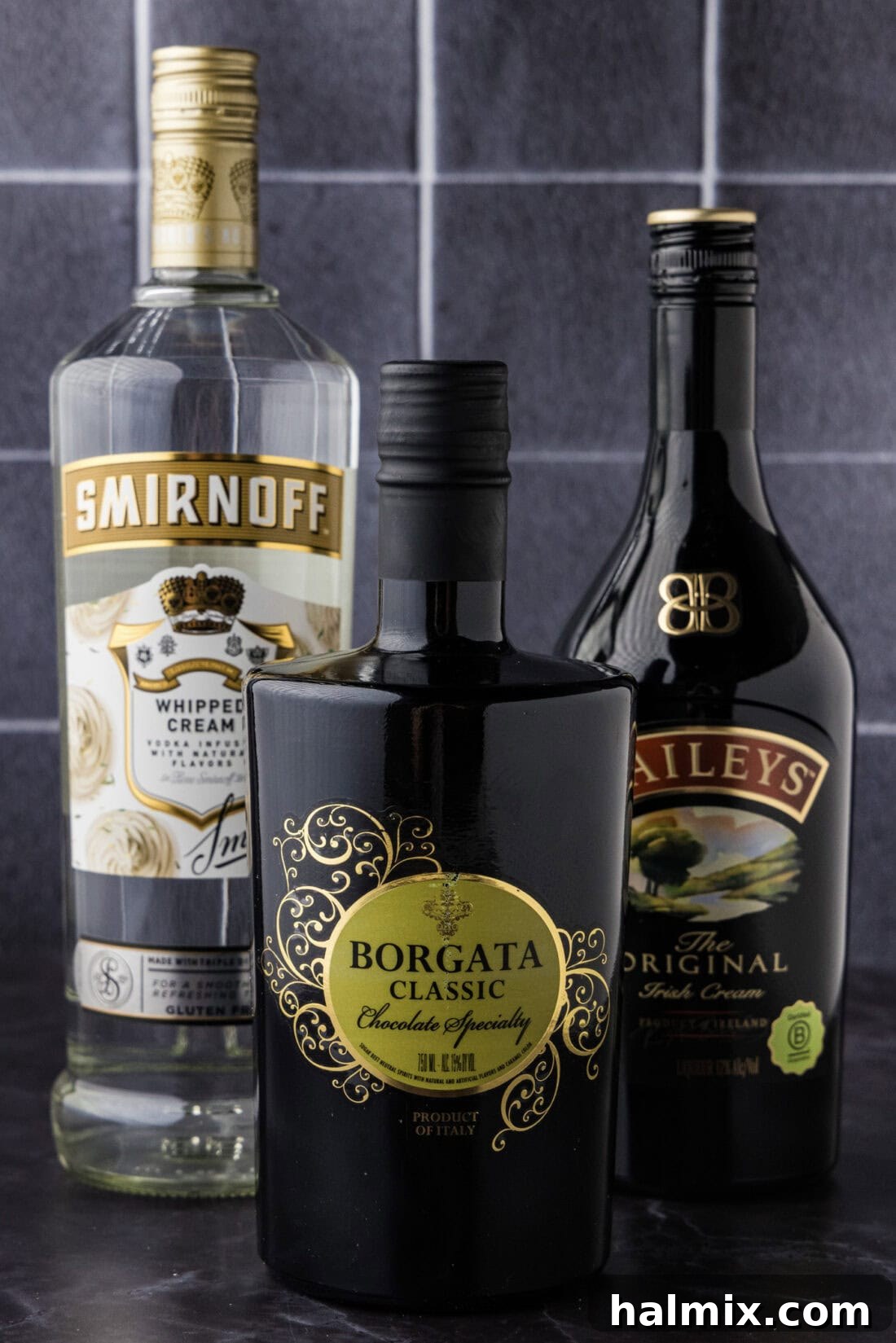 Ingredients for Bailey’s Chocolate Martini