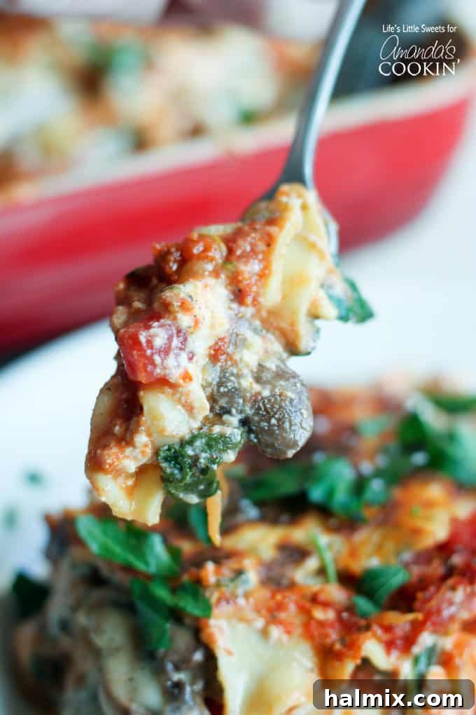 Hearty Garden Lasagna 7 I hope you enjoy this delicious and savory veggie lasagna!