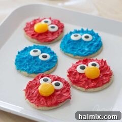 Cookie Monster and Elmo's Cookie Fun 11 How to make adorable Cookie Monster and Elmo Cookies!
