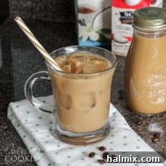 Refreshingly Smooth Cold Brew 9 glass mug of iced coffee, showcasing the rich color and inviting texture of homemade cold brew.