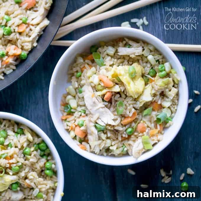 A bowl filled with Chicken and Rice