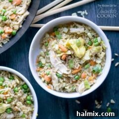 A bowl filled with Chicken and Rice