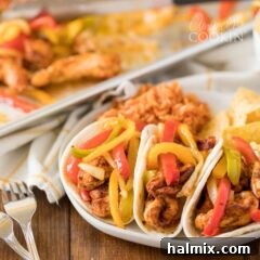 plate of chicken fajitas