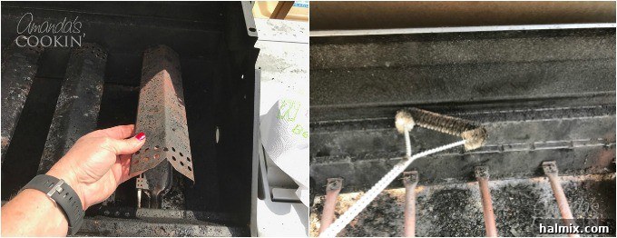 Thoroughly brush both sides of your grill grates for a complete clean.