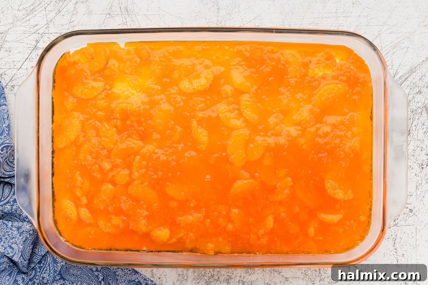 Sweet & Salty Orange Pretzel Bliss 11 layer of jello in pan