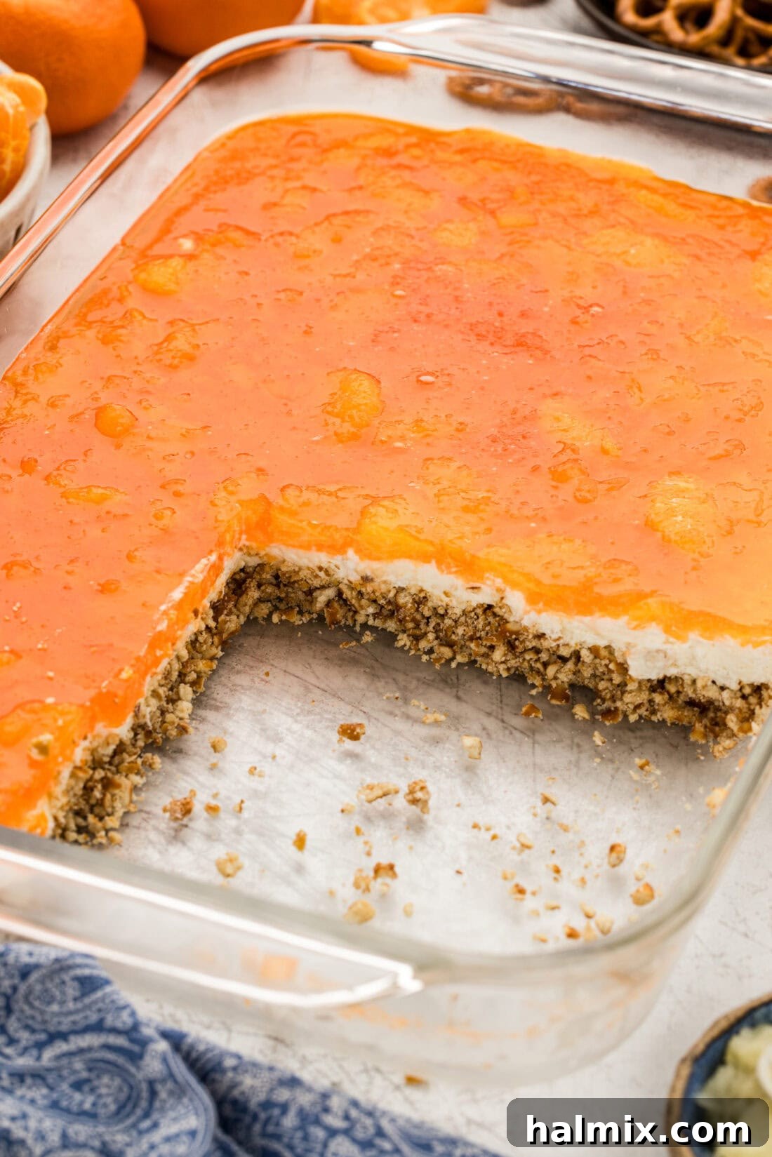 Sweet & Salty Orange Pretzel Bliss 3 pan of Orange Pretzel Salad