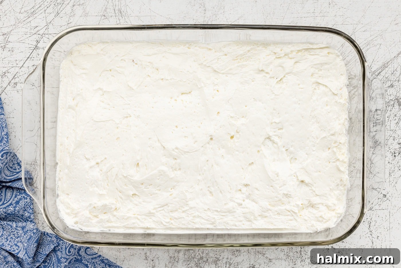 Sweet & Salty Orange Pretzel Bliss 9 pan with a whipped topping layer