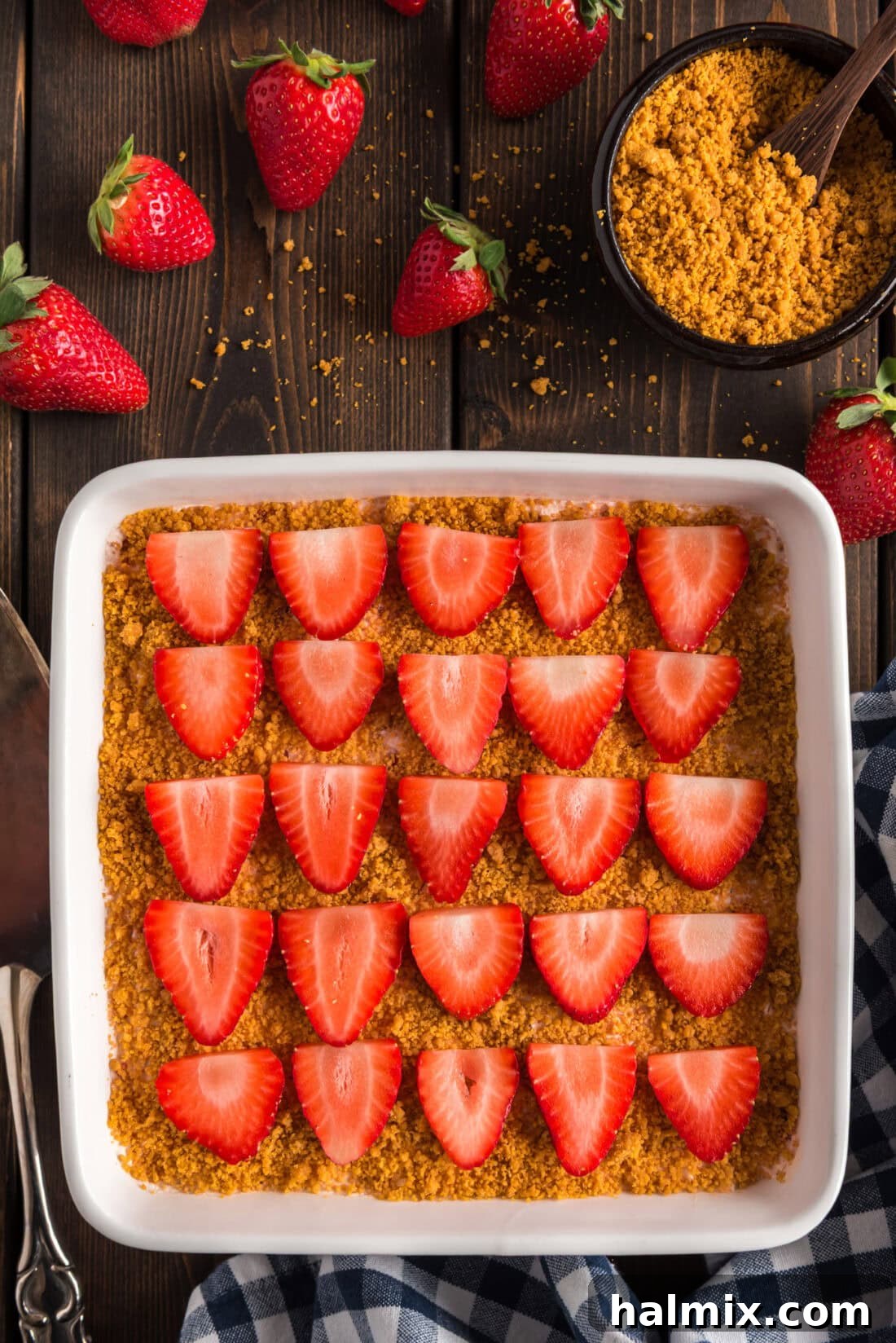Baking dish of Strawberry Dream Dessert
