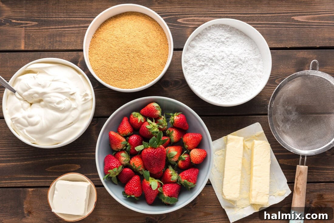 Ingredients for Strawberry Dream Dessert