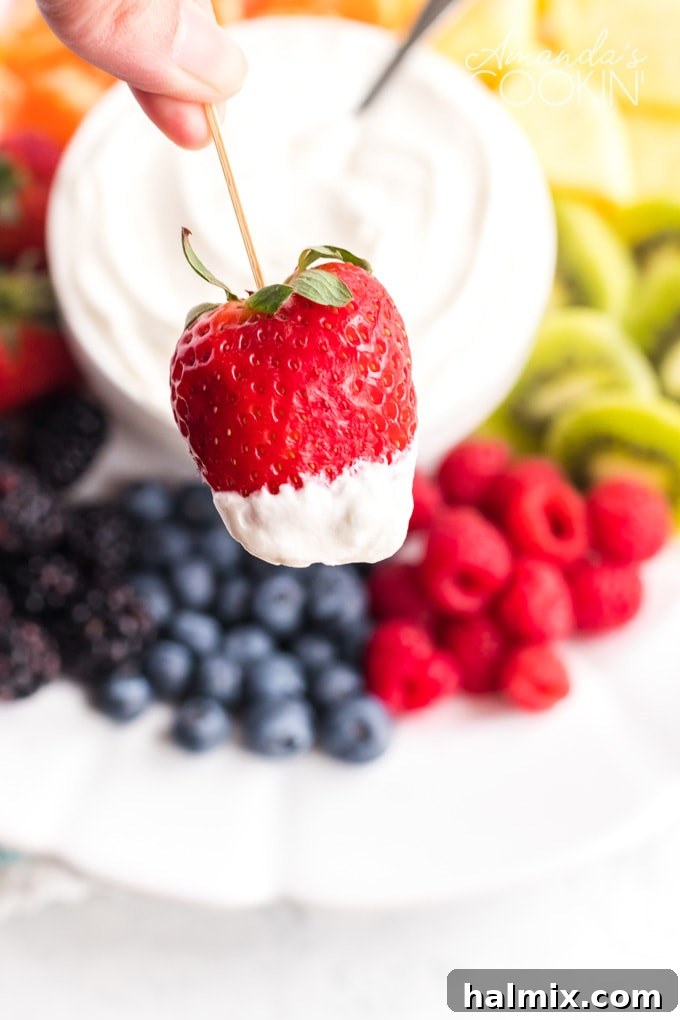 hand holding a strawberry on a toothpick
