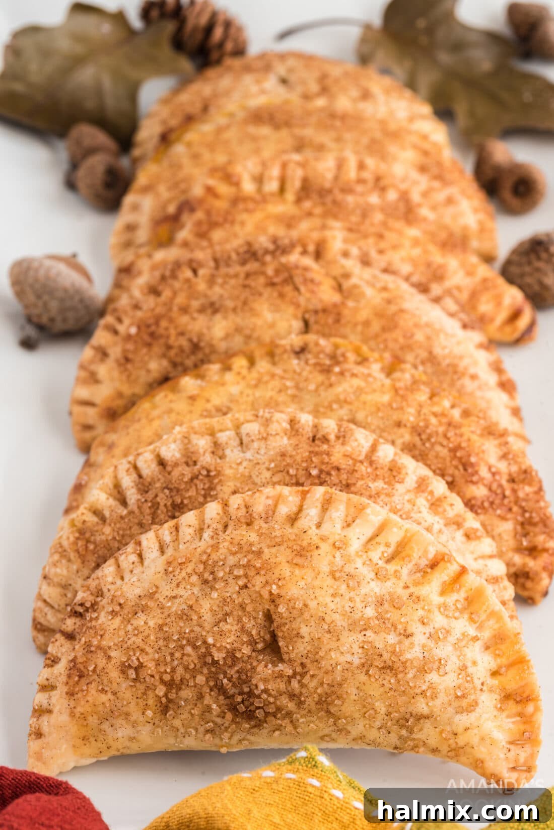 several Pumpkin Hand Pies on a plate