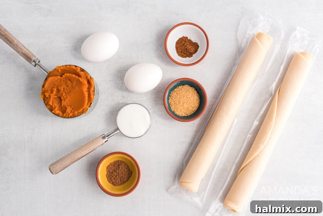 ingredients for Pumpkin Hand Pies