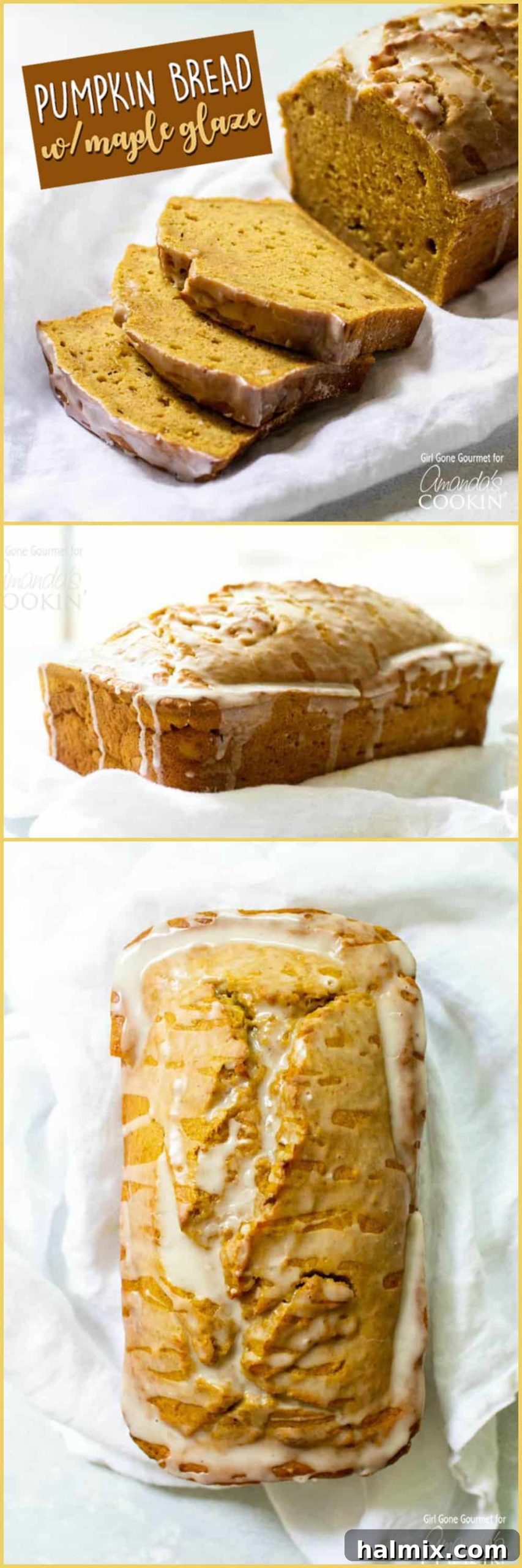 This pumpkin bread is an easy baking project to jump-start the fall season. The maple glaze drizzled on top makes a great treat for breakfast or dessert. #pumpkin #pumpkindessert #bread #maple #glaze #fallrecipes #falldessert #quickbread #thanksgiving Pumpkin Bread with Maple Glaze
