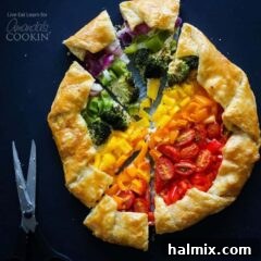 Rainbow Vegetable Tart 2 A slice of pizza