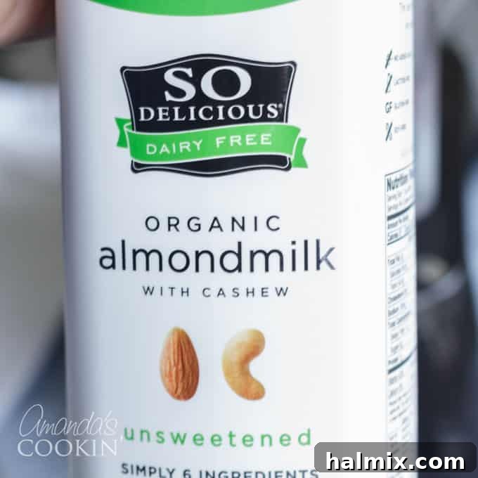 So Delicious Organic Almondmilk carton
