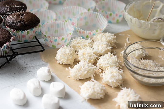 marshmallow coconut balls