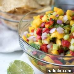 Mango Salsa: full of fresh ingredients