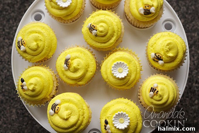 Golden Bee Treat Toppers 4 A collection of candy melt bee toppers and crafting supplies