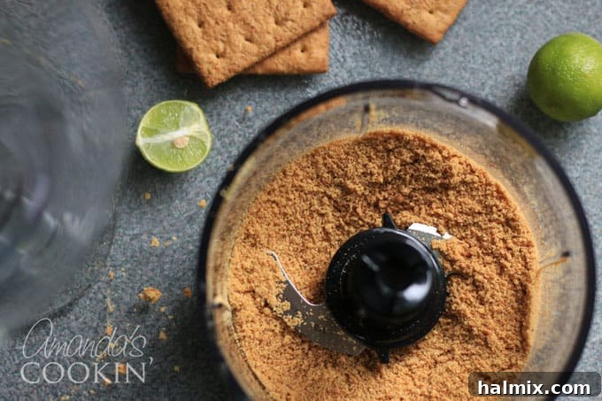 Key Lime Dream Martini 14 Graham Crackers in a food processor