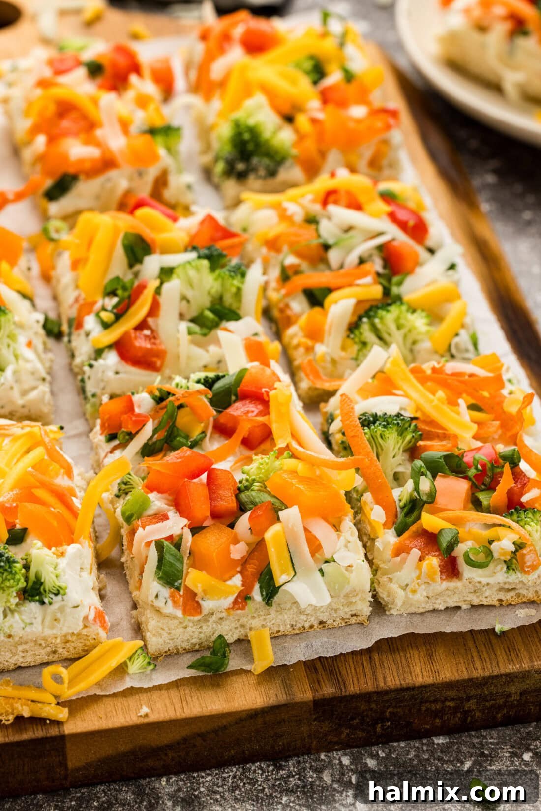 Vibrant Garden Pizza Bites 9 Appetizer Veggie Pizza