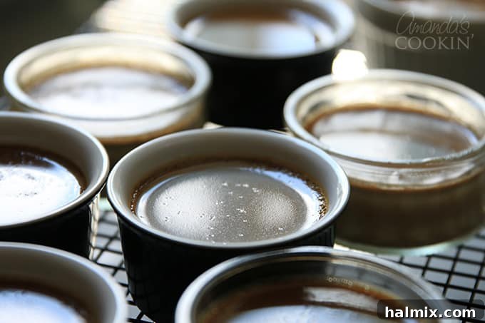 Decadent Espresso Brûlée 8 Transfer the espresso creme brulee ramekins to a cooling rack