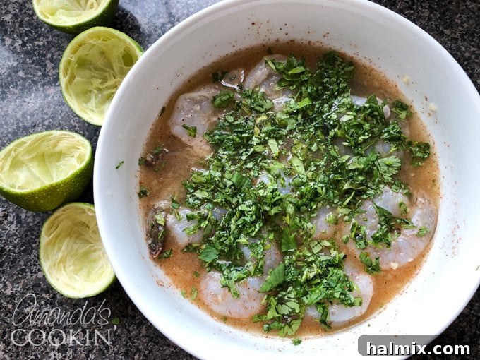 Zesty Prawn Sizzle 3 shrimp in chili lime marinade with cilantro