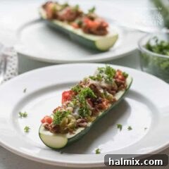stuffed zucchini boat