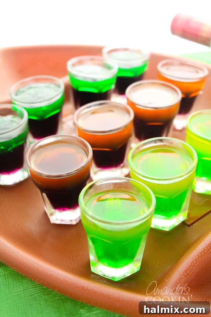 plate of jello shots for tailgating