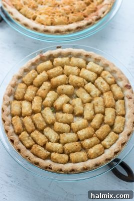 Chicken Pot Pie Tater Tot Casserole