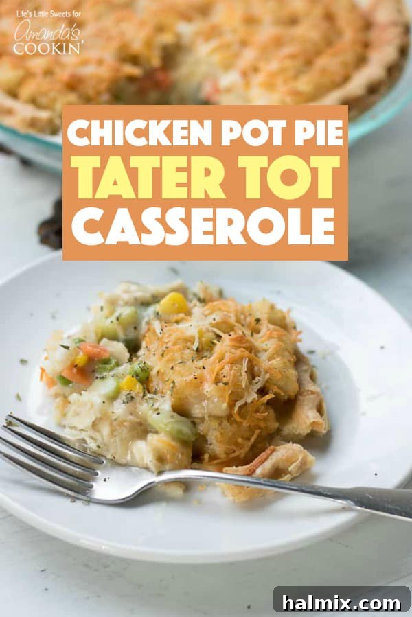 Chicken Pot Pie Tater Tot Casserole