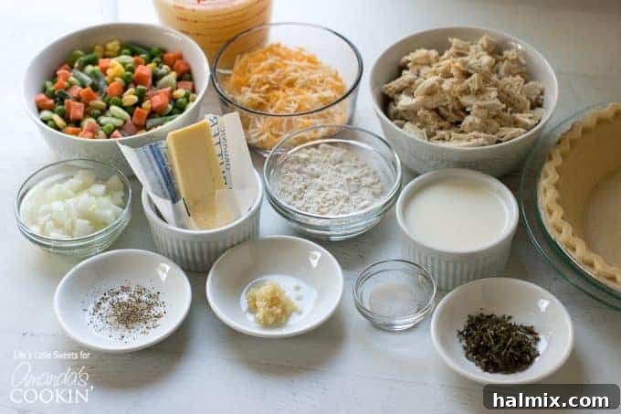 Chicken Pot Pie Tater Tot Casserole Ingredients