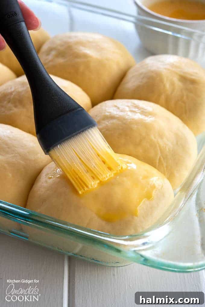 Step-by-step image of how to make Homemade Hawaiian Rolls dough forming