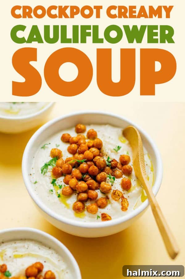 Crockpot Creamy Cauliflower Soup