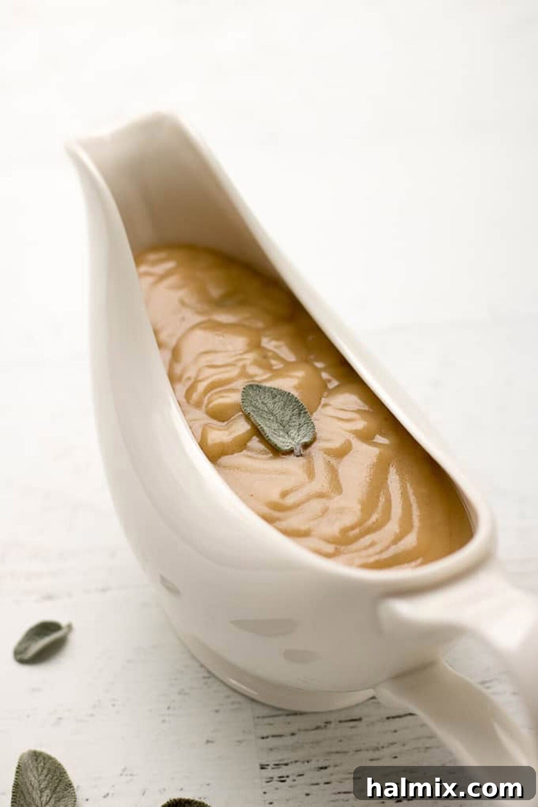 Gravy boat of Homemade Turkey Gravy