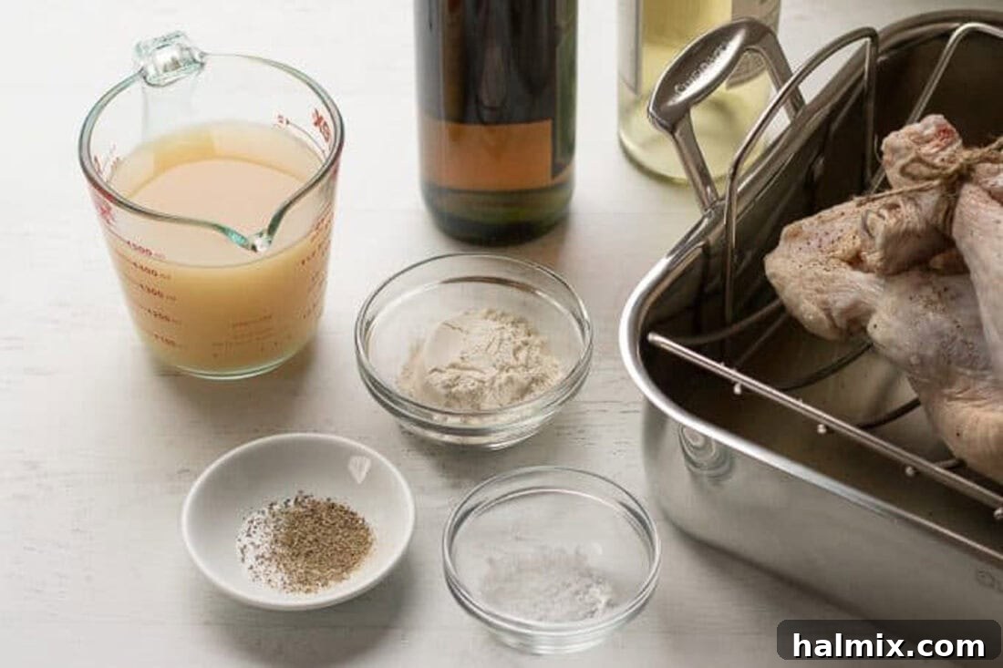 Ingredients for Homemade Turkey Gravy